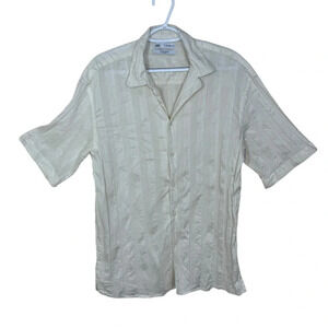 Zara Javier Medina artesano camo collar shirt size large